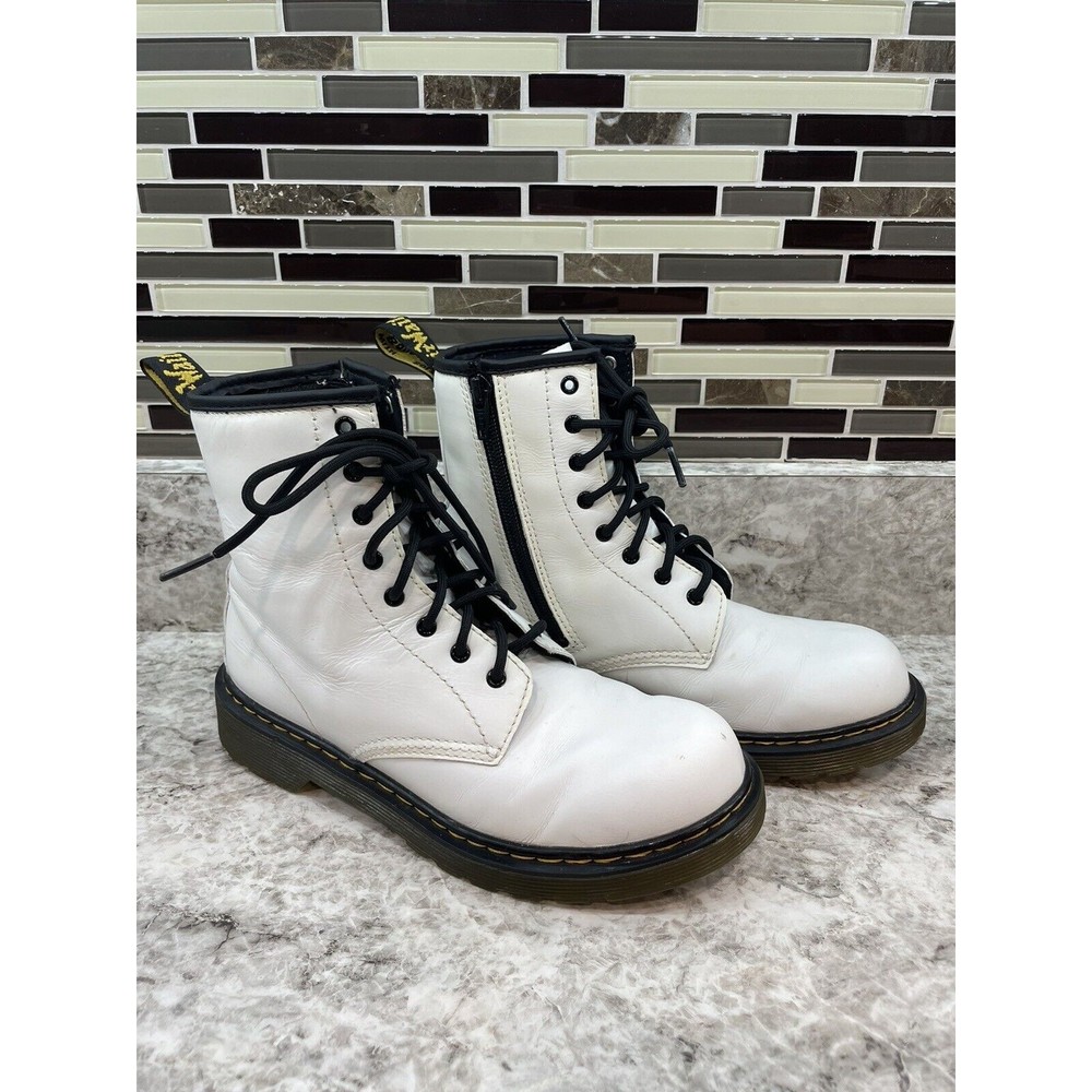 Doc Martens Air Wair White 1460 Combat Boots Youth Shoes US M Size 5